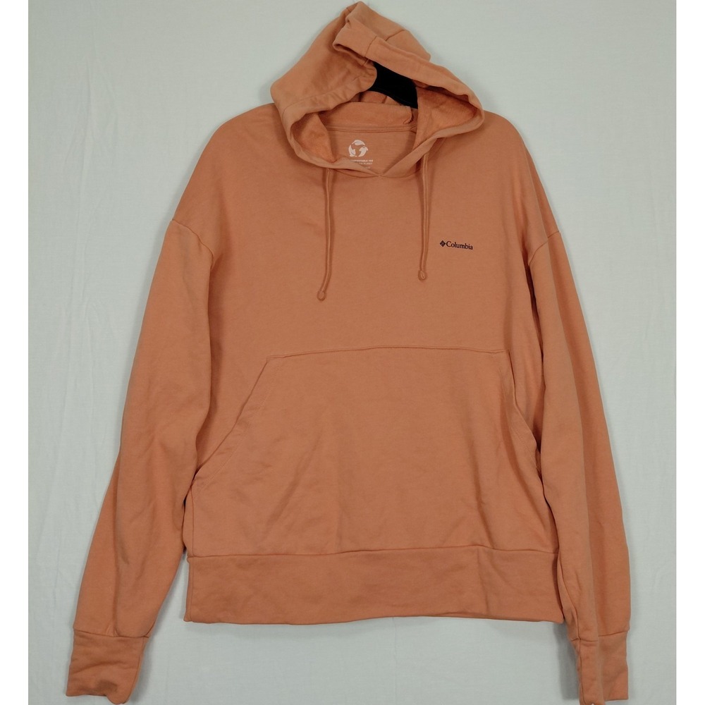 Columbia Women's Size S/P Long Sleeve Pullover Light Weight Coral Hoodie Logo - Picture 3 of 9